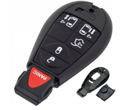 Obudowa Pilota Jeep DODGE Chrysler 5 przycisków + PANIC bateria pod klapką