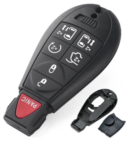 Obudowa Pilota Jeep DODGE Chrysler 6 przycisków + PANIC bateria pod klapką