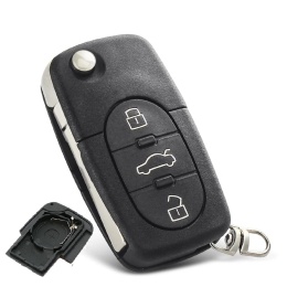 Obudowa Pilota Kluczyk Audi 3 przyciski bateria 2032 A3 A4 A6 A8 HU66