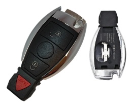 Obudowa Pilota Kluczyk Rybka Mercedes 2 przyciski + PANIC hu64 ramka chrom
