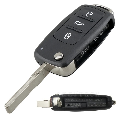Obudowa Pilota VW Volkswagen Seat Skoda 3 przyciski NA BOLEC / KOŁEK