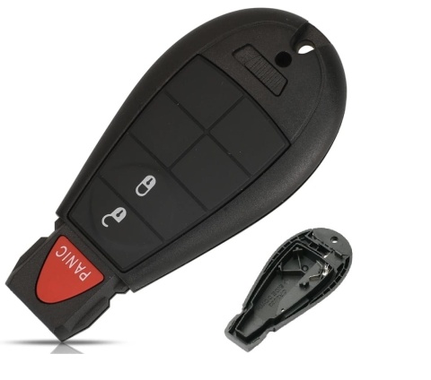 Obudowa Pilota kluczyk DODGE Jeep Chrysler 2 przyciski + PANIC na zatrzask