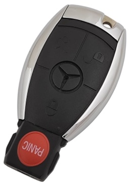 Obudowa Pilota Mercedes 3 przyciski + PANIC okrągły HU64 grot rybka