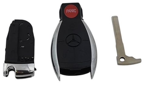 Obudowa Pilota Mercedes 3 przyciski + PANIC okrągły HU64 grot rybka
