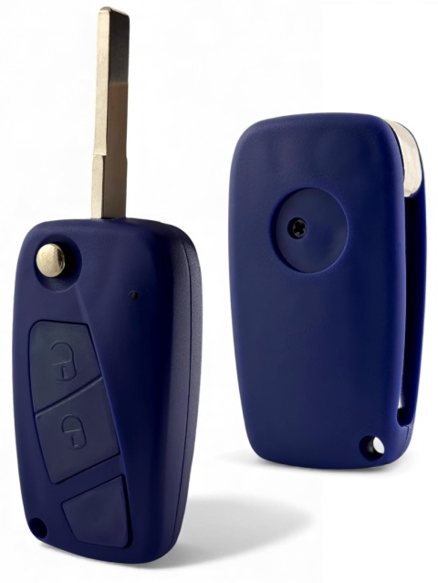 Obudowa Pilota Fiat Citroen Peugeot 2 przyciski niebieska bateria od boku