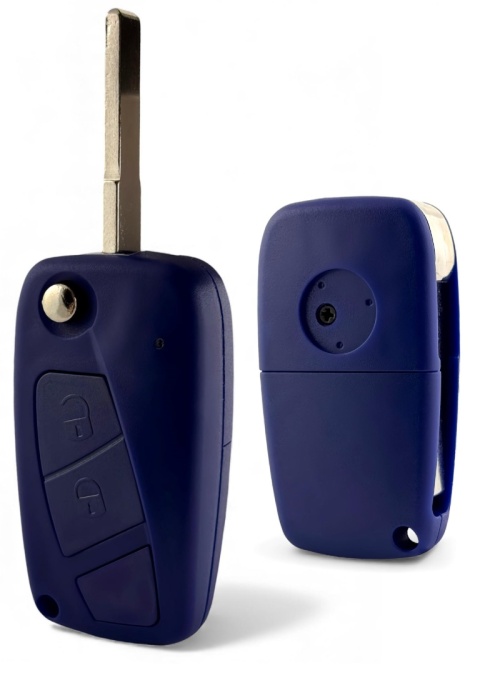 Obudowa Pilota Fiat Citroen Peugeot 2 przyciski niebieska z klapką