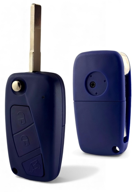 Obudowa Pilota Fiat Citroen Peugeot 3 przyciski BUS niebieska z klapką