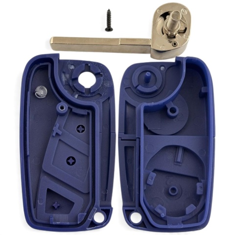 Obudowa Pilota Fiat Citroen Peugeot 3 przyciski BUS niebieska z klapką